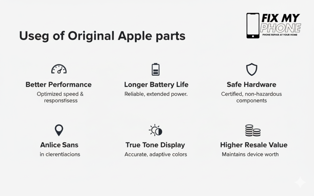 Original Apple Parts Matter because here in chart we see about original apple parts