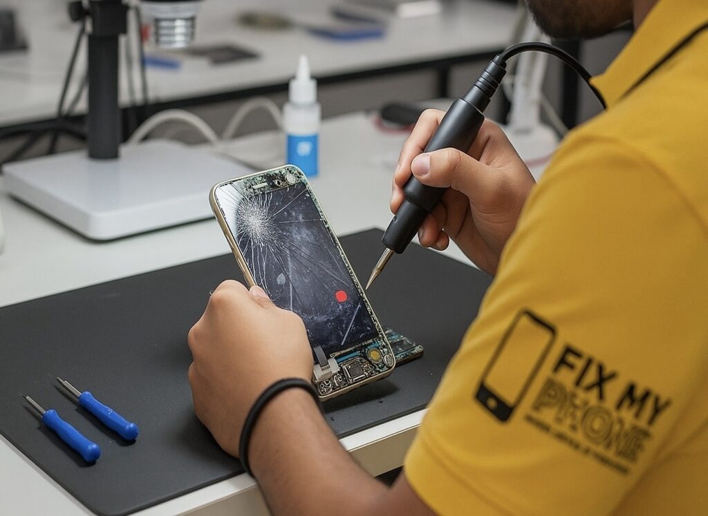 A professional Phone Repair check mobile inner side side fault