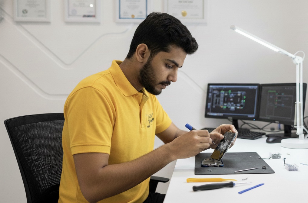 A Professional Phone technician repair Phone Overheats